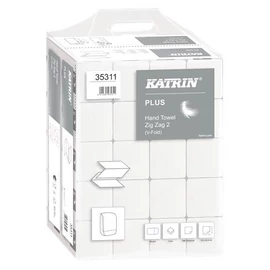 Kéztörlő, Z hajtogatott, 2 rétegű, 200 lap, KATRIN, hófehér