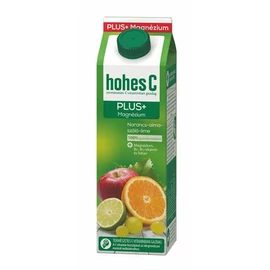 Gyümölcslé, 100%, 1 l, HOHES C "Plus Magnézium", narancs-alma-szőlő-lime
