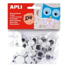 Mozgó szem, kör, APLI "Creative", fekete-fehér