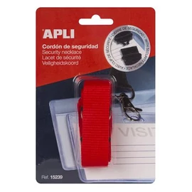 Nyakbaakasztó névkitűzőhöz és azonosítókártya tartóhoz, APLI, piros