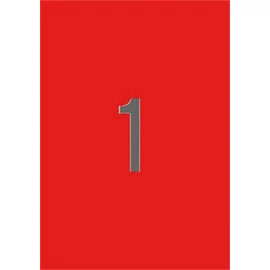 Etikett, 210x297 mm, színes, APLI, piros, 20 etikett/csomag