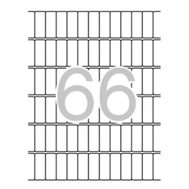 Etikett, 12x30 mm, kerekített sarkú, A5 hordozón, APLI, 990 etikett/csomag