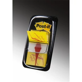 Jelölőcímke, műanyag, 50 lap, 25x43 mm, 3M POSTIT, ikonos, aláírás