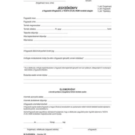 Nyomtatvány, jegyzőkönyv a fogyasztó minőségi kifogásáról, 25x3, A5, VICTORIA, "B.13-233", 20 tömb/csomag