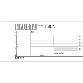 Nyomtatvány, *nyugta 4 soros, 50x2, VICTORIA "B.15-41", 20 tömb/csomag