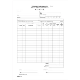 Nyomtatvány, kiküldetési rendelvény (belföldi), 25x2, A4, VICTORIA "B.18-73", 10 tömb/csomag