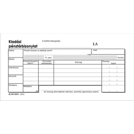 Nyomtatvány, kiadási pénztárbizonylat, 25x2, VICTORIA "B.318-103", 10 tömb/csomag