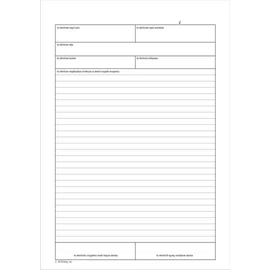 Nyomtatvány, ellenőrzési napló, 25x3, A4, VICTORIA  "C.18-72", 10 tömb/csomag