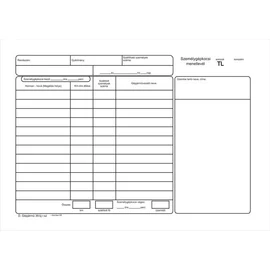 Nyomtatvány, Személygépkocsi menetlevél 100 lapos tömb A4, fekvő, VICTORIA, "D.GÉPJ.36.", 10 tömb/csomag