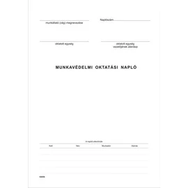 Nyomtatvány, munkavédelmi oktatási napló, 40 oldal, A4, VICTORIA, 10 tömb/csomag