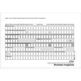 Nyomtatvány, átutalási megbízás, kézi, 500x2, A6, VICTORIA "PFNY 11"