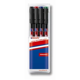 Alkoholos marker készlet, OHP, 0,6 mm, EDDING "141 F", 4 különböző szín