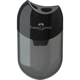 Hegyező, kétlyukú, tartályos, FABER-CASTELL, fekete