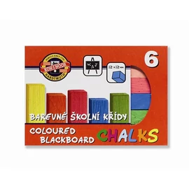 Járdakréta, 6 darabos, KOH-I-NOOR, vegyes szín