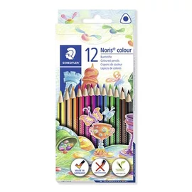Színes ceruza készlet, háromszögletű, STAEDTLER "Noris Colour", 12 különböző szín