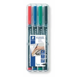 Alkoholos marker készlet, OHP, 0,6 mm, STAEDTLER "Lumocolor 318 F", 4 különböző szín