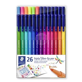 Rostirón készlet, 1 mm, STAEDTLER "Triplus" 26 különböző szín