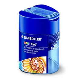 Hegyező, kétlyukú, tartályos, STAEDTLER "Noris Club", kék