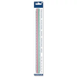 Léptékvonalzó, építőipari, műanyag, STAEDTLER "Mars"
