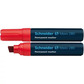 Alkoholos marker, 4-12 mm, vágott, SCHNEIDER "Maxx 280", piros