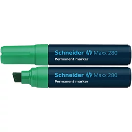 Alkoholos marker, 4-12 mm, vágott, SCHNEIDER "Maxx 280", zöld