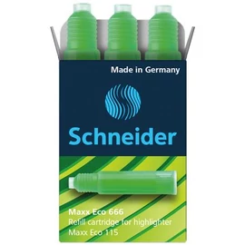Utántöltő patron "Maxx Eco 115" szövegkiemelőhöz, SCHNEIDER "Maxx Eco 666", zöld