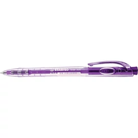 Golyóstoll, 0,38 mm, nyomógombos, STABILO "Liner 308", lila