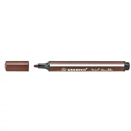 Filctoll, 1,5-2 mm, rugós hegy, STABILO "Trio Scribbi", barna