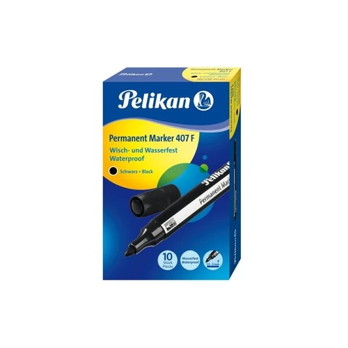 Permanent Marker 407F fekete, lekerekített hegy