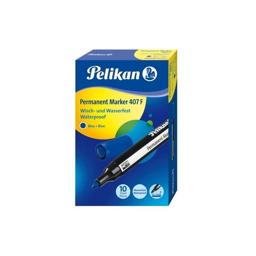 Permanent Marker 407F kék, lekerekített hegy
