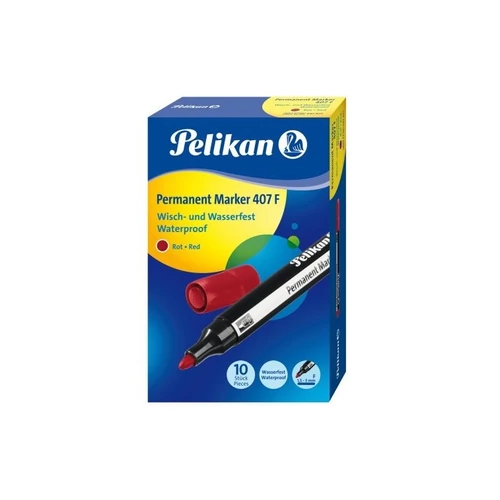 Permanent Marker 407F piros, lekerekített hegy