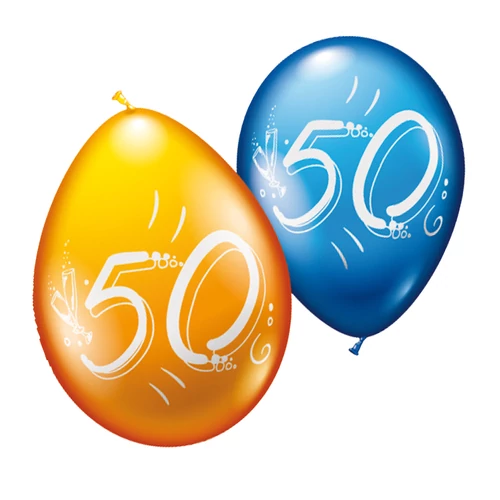 Léggömb/6 db szülinap 50