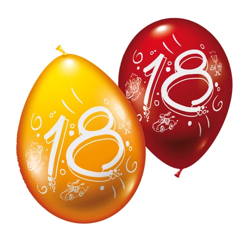 Léggömb/6 db szülinap 18