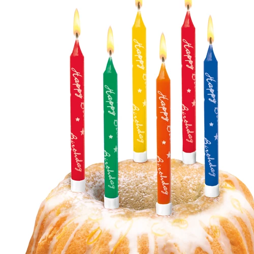 Gyertya/10 db Happy Birthday