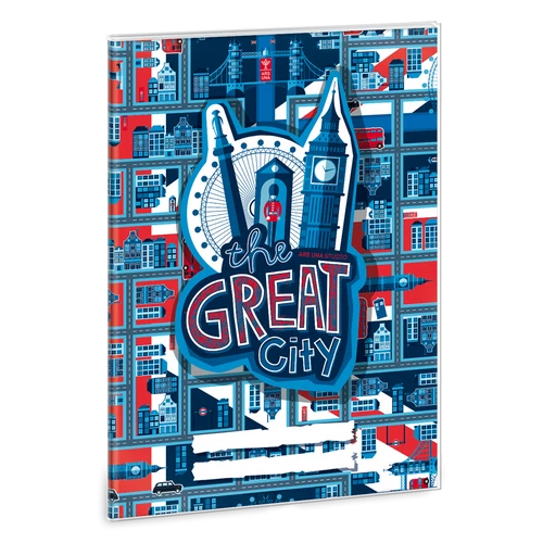 A/5 ISKOLAI FÜZETBORÍTÓ THE GREAT CITY (899) 19