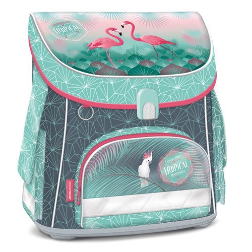KOMPAKT MÁGNESZÁRAS ISKOLATÁSKA PINK FLAMINGO (868) 18