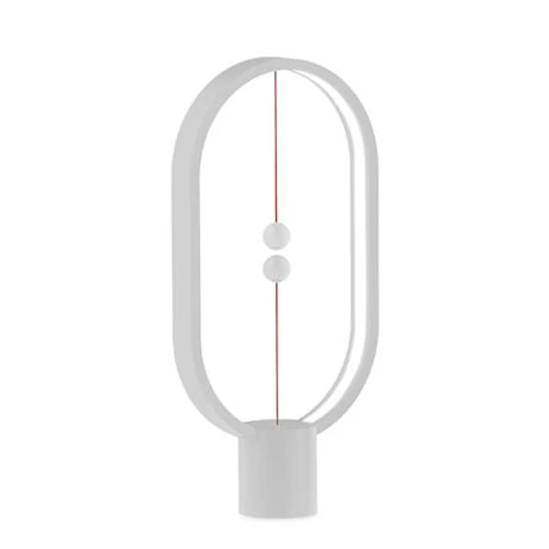 Asztali lámpa, ellipszis, LED, USB, 5W, ALLOCACOC "Heng Balance", fehér