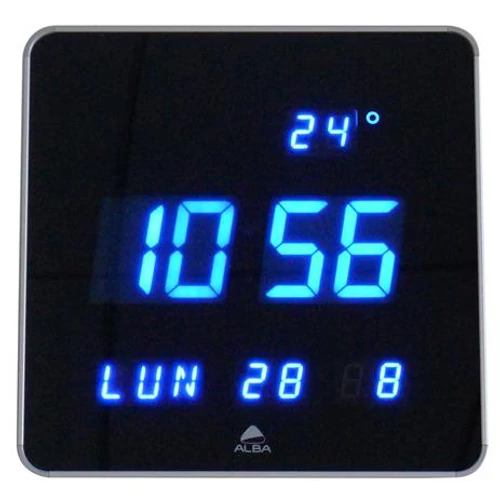 Falióra, LED kijelzős, 28 cm, ALBA "Horledsq", fekete