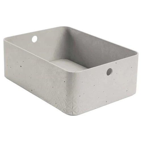 Tárolódoboz, 8 l, CURVER "Beton", szürke