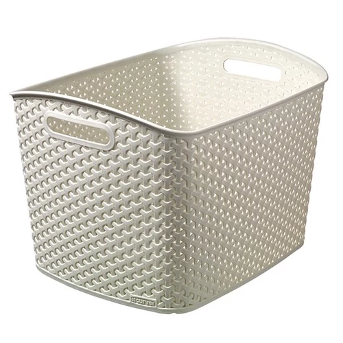 Rattan hatású kosár, XL, bézs, CURVER "My Style"