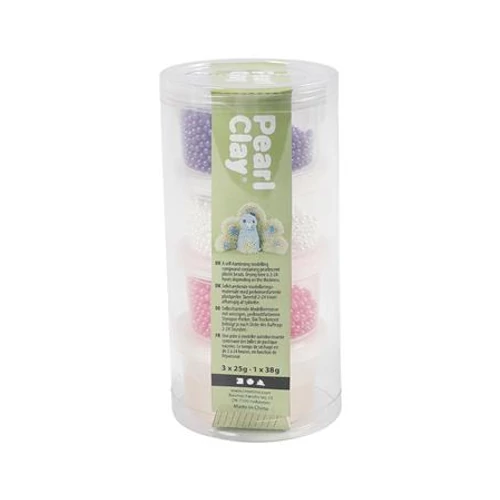 Gyurma készlet, CREOTIME "Pearl Clay", 3 különböző szín