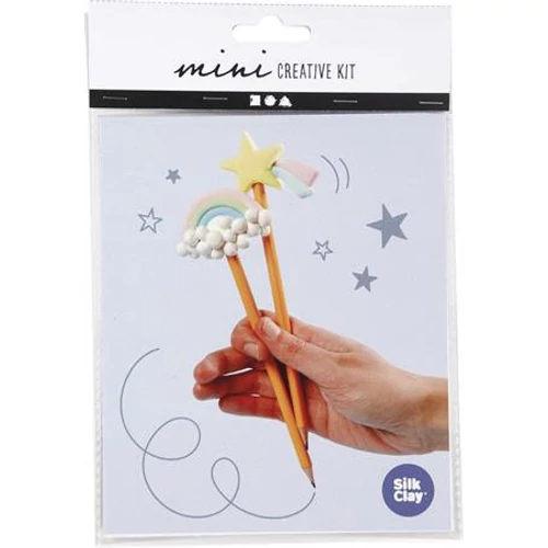 Ceruzadíszítő szett, CREOTIME "Mini Creative Kit Pencil", vegyes szín