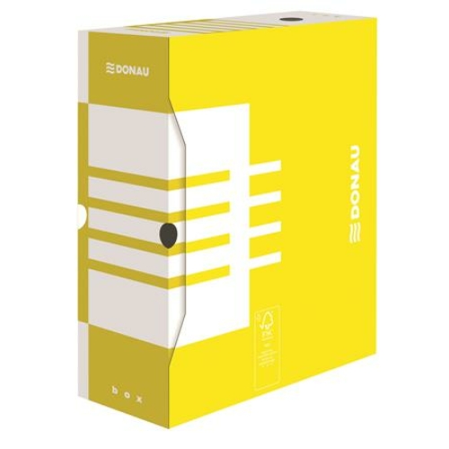 Archiváló doboz, A4, 120 mm, karton, DONAU, sárga