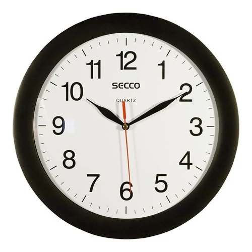 Falióra, 30 cm,  SECCO, fekete kerettel