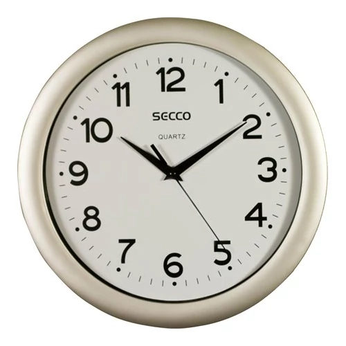 Falióra, 28,5 cm,  SECCO "Sweep Second",ezüst színű keret