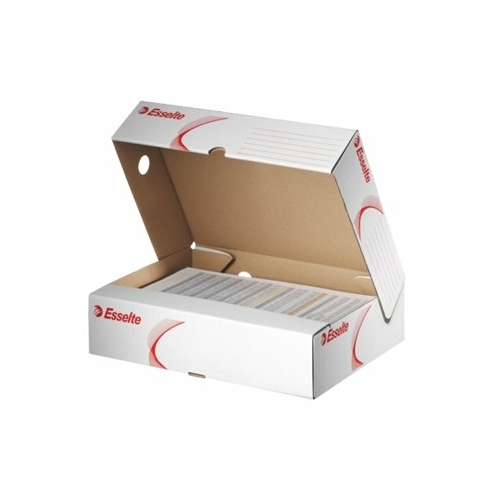 Archiváló doboz, A4, 80 mm, karton, felfelé nyíló, ESSELTE "Standard", fehér
