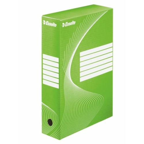 Archiváló doboz, A4, 80 mm, karton, ESSELTE "Boxycolor", zöld