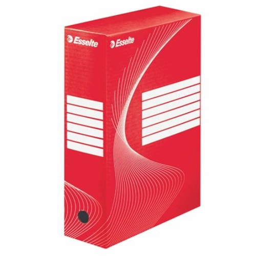 Archiváló doboz, A4, 100 mm, karton, ESSELTE "Boxycolor", piros