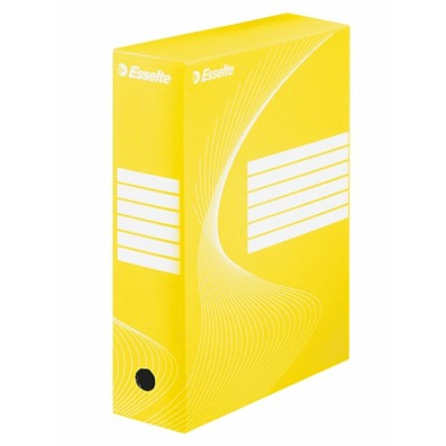 Archiváló doboz, A4, 100 mm, karton, ESSELTE "Boxycolor", sárga