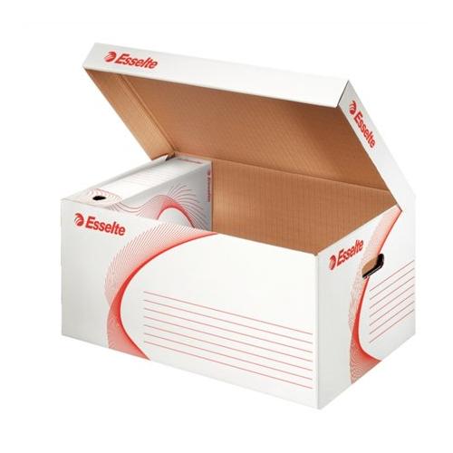Archiváló konténer, karton, felfelé nyíló, ESSELTE "Standard", fehér